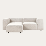 Sofa góc Lino Compact 2–3 chỗ màu trắng - góc chính diện