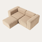 Sofa góc Lino Compact 2–3 chỗ màu nâu nhạt - góc nhìn bên