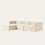 Sofa góc Lino Grand 3–4 chỗ màu be - góc nhìn bên