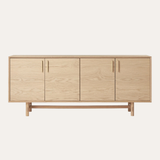 Tủ lưu trữ Lisa Largo MDF chống ẩm phủ veneer & gỗ Tần bì - chi tiết vật liệu