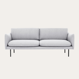 Sofa băng Liso 2–3 chỗ màu xám nhạt - góc chính diện