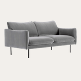 Sofa băng Liso 2–3 chỗ màu xám đậm - góc nhìn bên