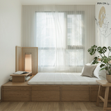 Giường gỗ Mori - góc phối cảnh