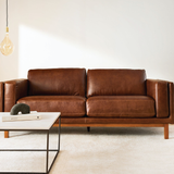 Sofa băng Madera 2–3 chỗ màu nâu - góc phối cảnh