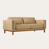 Sofa băng Madera 2–3 chỗ màu nâu be - góc nhìn bên