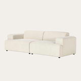 Sofa băng Map Duo 2 module màu trắng kem - góc nhìn bên