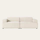 Sofa băng Map Duo 2 module màu trắng kem - góc chính diện