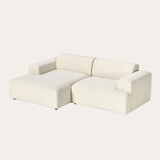Sofa góc Map Duo 2 module màu trắng kem - góc phối cảnh
