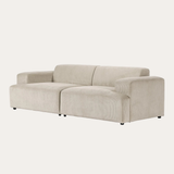 Sofa băng Map Duo 2 module màu be - góc nhìn bên