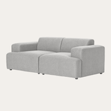Sofa băng Map Duo 2 module màu xám - góc nhìn bên