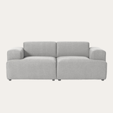 Sofa băng Map Duo 2 module màu xám - góc chính diện