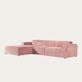 Sofa góc Map Trio 3 module màu hồng - góc nhìn bên