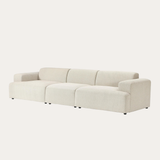 Sofa băng Map Trio 3 module màu cream - góc nhìn bên