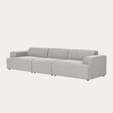 Sofa băng Map Trio 3 module màu xám - góc nhìn bên