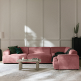Sofa góc Map Quad 4 module màu hồng - góc phối cảnh