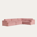 Sofa góc Map Quad 4 module màu hồng - góc nhìn bên