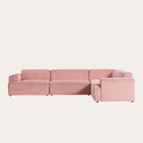 Sofa góc Map Quad 4 module màu hồng - góc chính diện