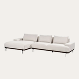 Sofa góc Orix 3–4 chỗ màu trắng - góc nhìn bên