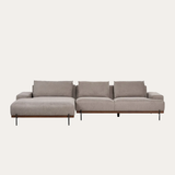 Sofa góc Orix 3–4 chỗ màu nâu xám - góc chính diện