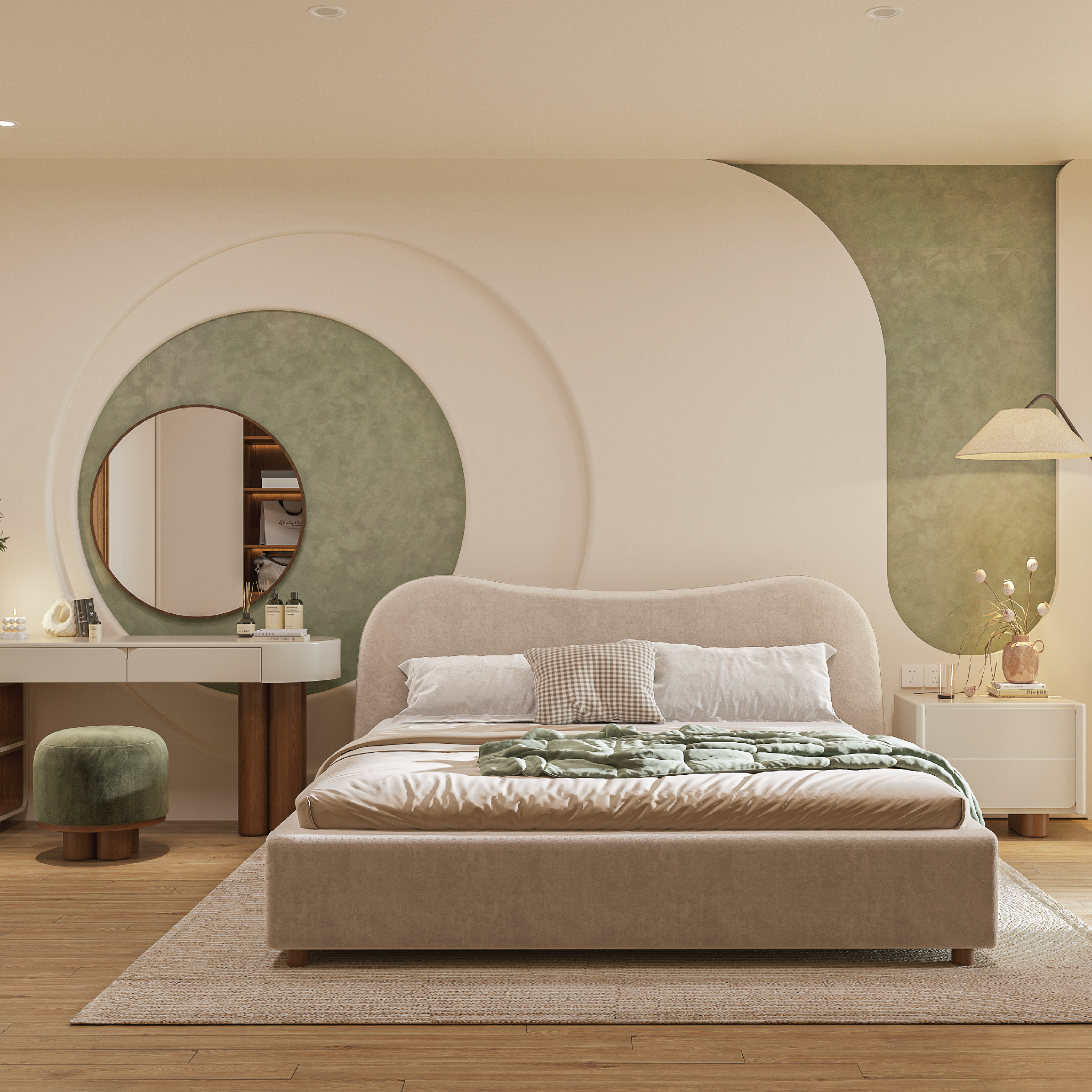  Giường bọc vải - Moni 