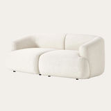 Sofa băng Mood Duo 2 module màu trắng kem - góc nhìn bên