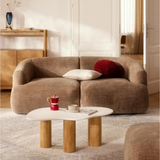 Sofa băng Mood Duo 2 module màu nâu - góc phối cảnh