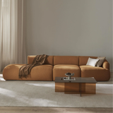 Sofa băng Mood Trio Open 3 module màu nâu - góc phối cảnh
