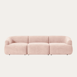 Sofa băng Mood Trio 3 module màu hồng - góc chính diện
