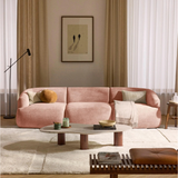Sofa băng Mood Trio 3 module màu hồng - góc phối cảnh