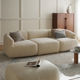 Sofa băng Mood Trio 3 module màu trắng kem - góc phối cảnh