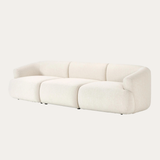 Sofa băng Mood Trio 3 module màu trắng kem - góc nhìn bên