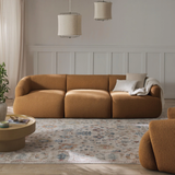 Sofa băng Mood Trio 3 module màu nâu - góc phối cảnh