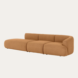 Sofa băng Mood Trio Open 3 module màu nâu - góc nhìn bên