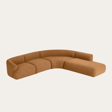 Sofa góc Mood Grand 3–4 chỗ màu nâu - góc nhìn bên