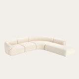 Sofa góc Mood Grand 3–4 chỗ màu trắng kem - góc nhìn bên