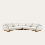 Sofa góc Mori XL 3–4 chỗ màu trắng kem - góc nhìn tổng thể