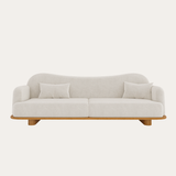 Sofa băng Sabi bệ gỗ tự nhiên – góc chính diện