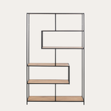Kệ Zig Zag MDF chống ẩm phủ veneer & chân sắt - chi tiết vật liệu