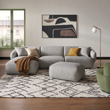 Sofa góc Snail 3–4 chỗ màu xám - góc phối cảnh 2