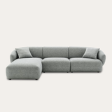 Sofa góc Snail 3–4 chỗ màu xám - góc chính diện