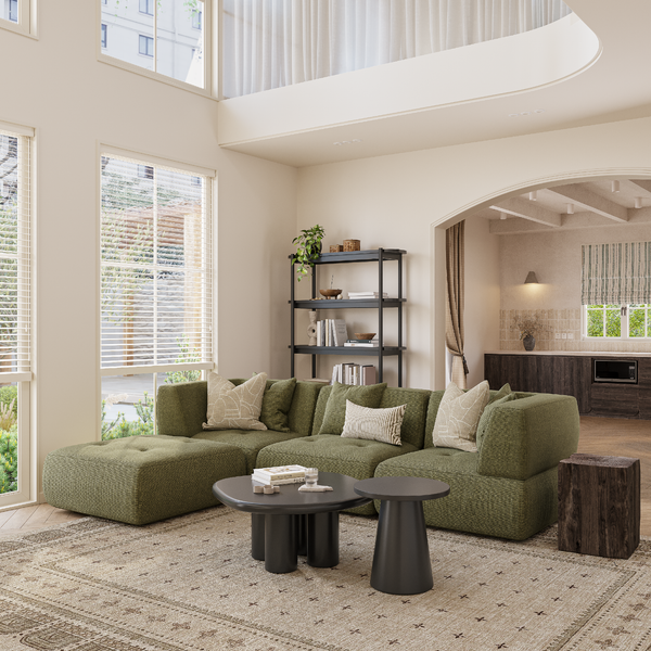 Sofa góc Solace phiên bản rút gọn thiết kế khối nệm bo tròn