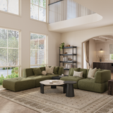 Sofa góc Solace Tab 3–5 chỗ màu xanh lá - góc phối cảnh 2
