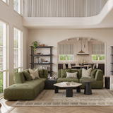 Sofa góc Solace Tab 3–5 chỗ màu xanh lá - góc phối cảnh 1