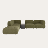 Sofa góc Solace Tab 3–5 chỗ màu xanh lá - góc chính diện