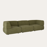 Sofa băng Solace 2–3 chỗ màu xanh lá - góc phối cảnh