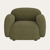 Sofa đơn Solace màu xanh rêu bo góc mềm mại