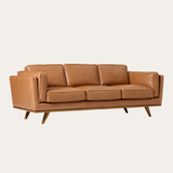 Sofa băng Timber 3–4 chỗ màu nâu bò - góc nhìn bên