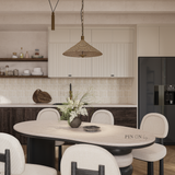 Bàn ăn Totem Travertine - chi tiết mặt bàn Đá Travertine