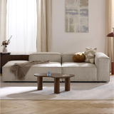 Sofa băng Wish Duo Open 2 module màu be - góc phối cảnh