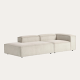 Sofa băng Wish Duo Open 2 module màu be - góc nhìn bên